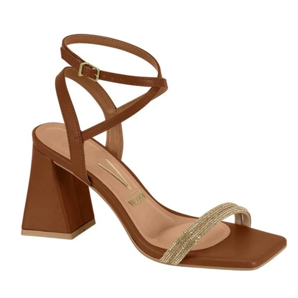 Sandalia Salto com Brilho - Vizzano