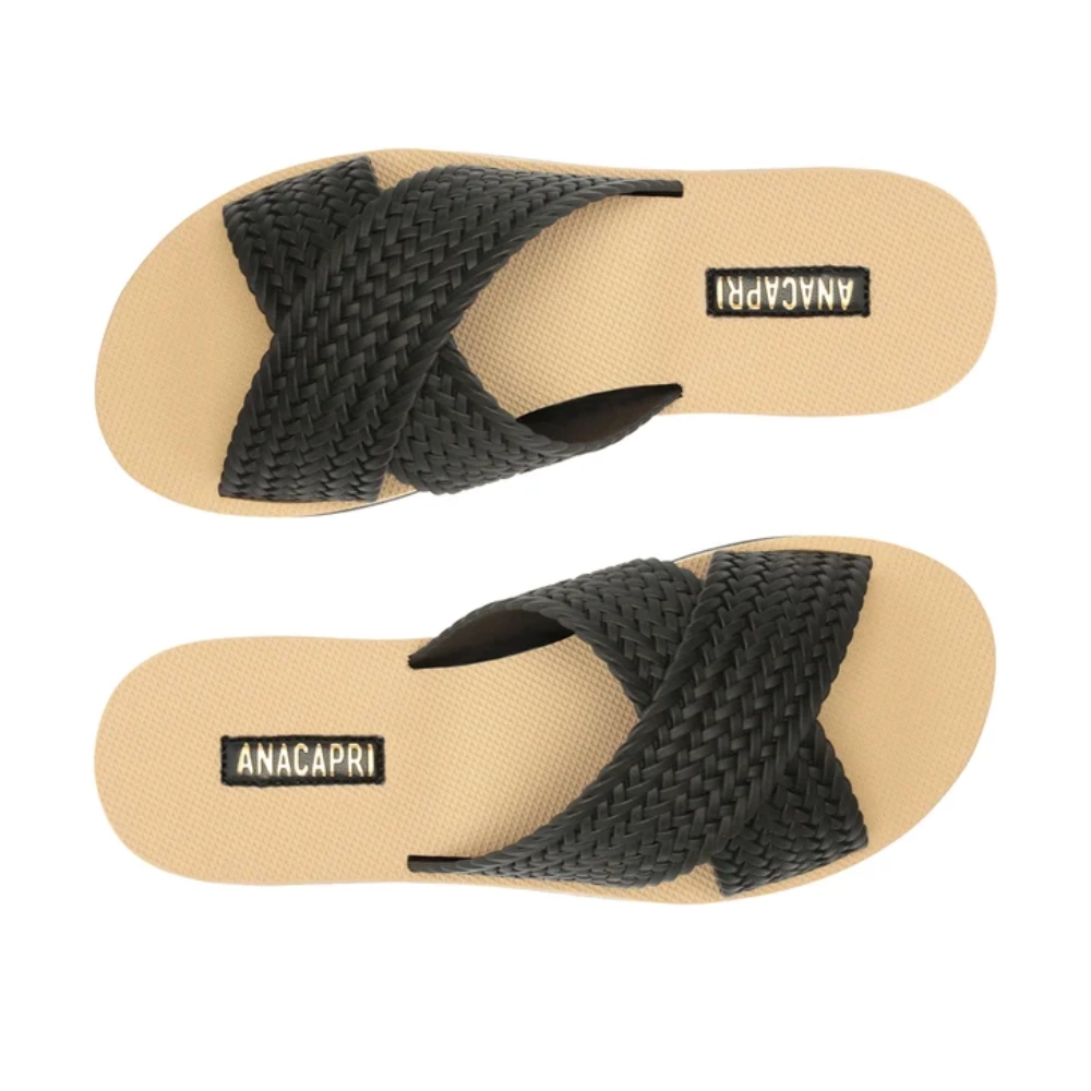 Chinelo Tiras Cruzadas Pop Flatform Preta - AnaCapri - Imagem 3