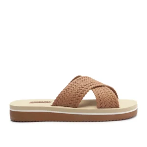 Chinelo Marrom Tiras Cruzadas Pop Flatform - AnaCapri