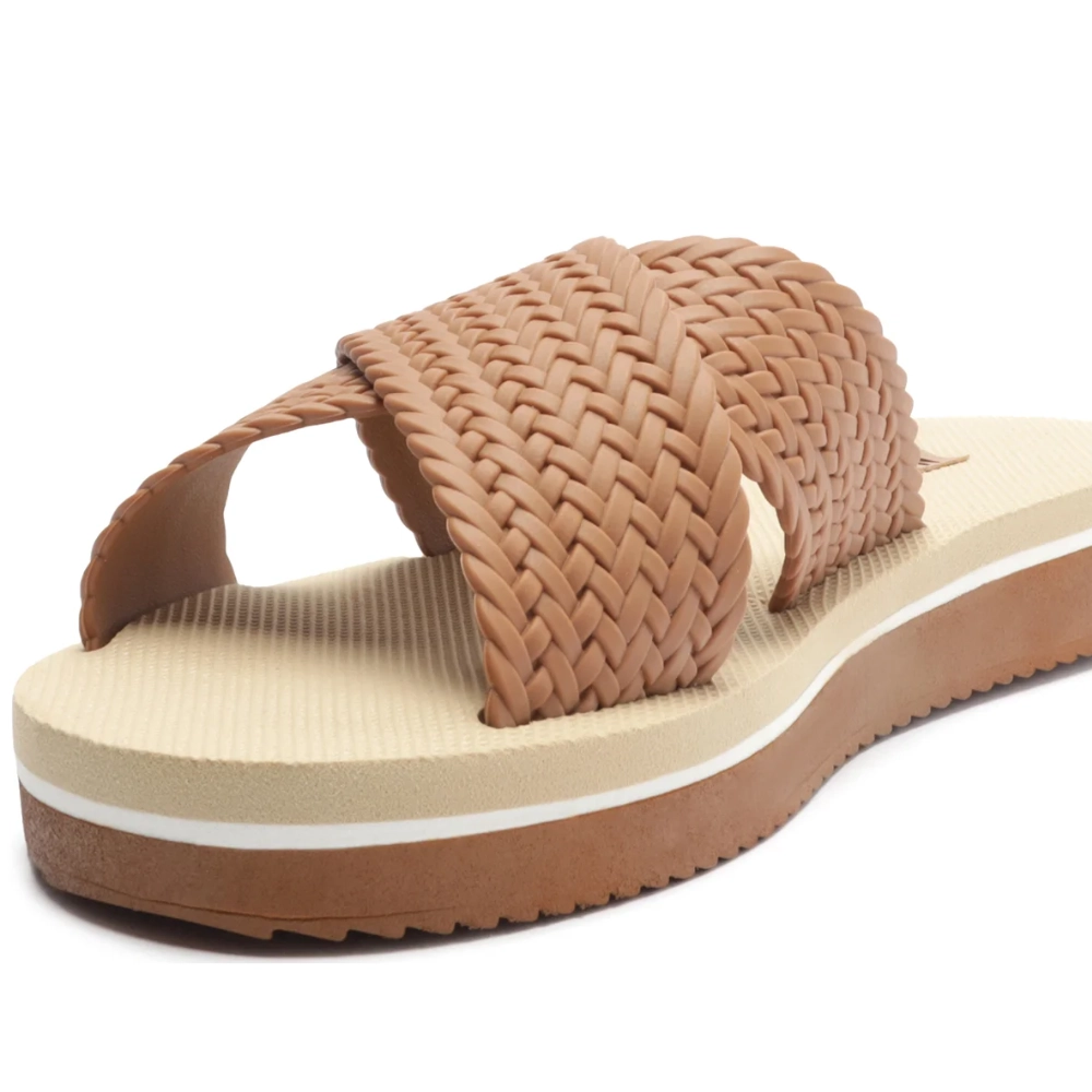 Chinelo Marrom Tiras Cruzadas Pop Flatform - AnaCapri - Imagem 4