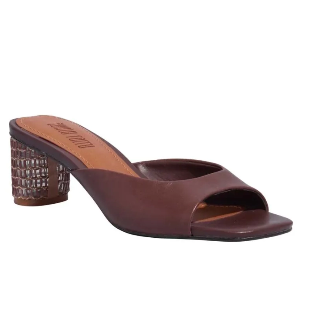 Tamanco Mule Couro Nobre Dark Cocoa - Santa Lolla - Imagem 3