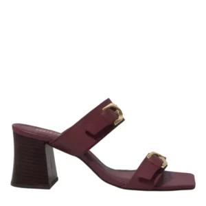 Mule couro Berry Bico Quadrado - Santa Lolla