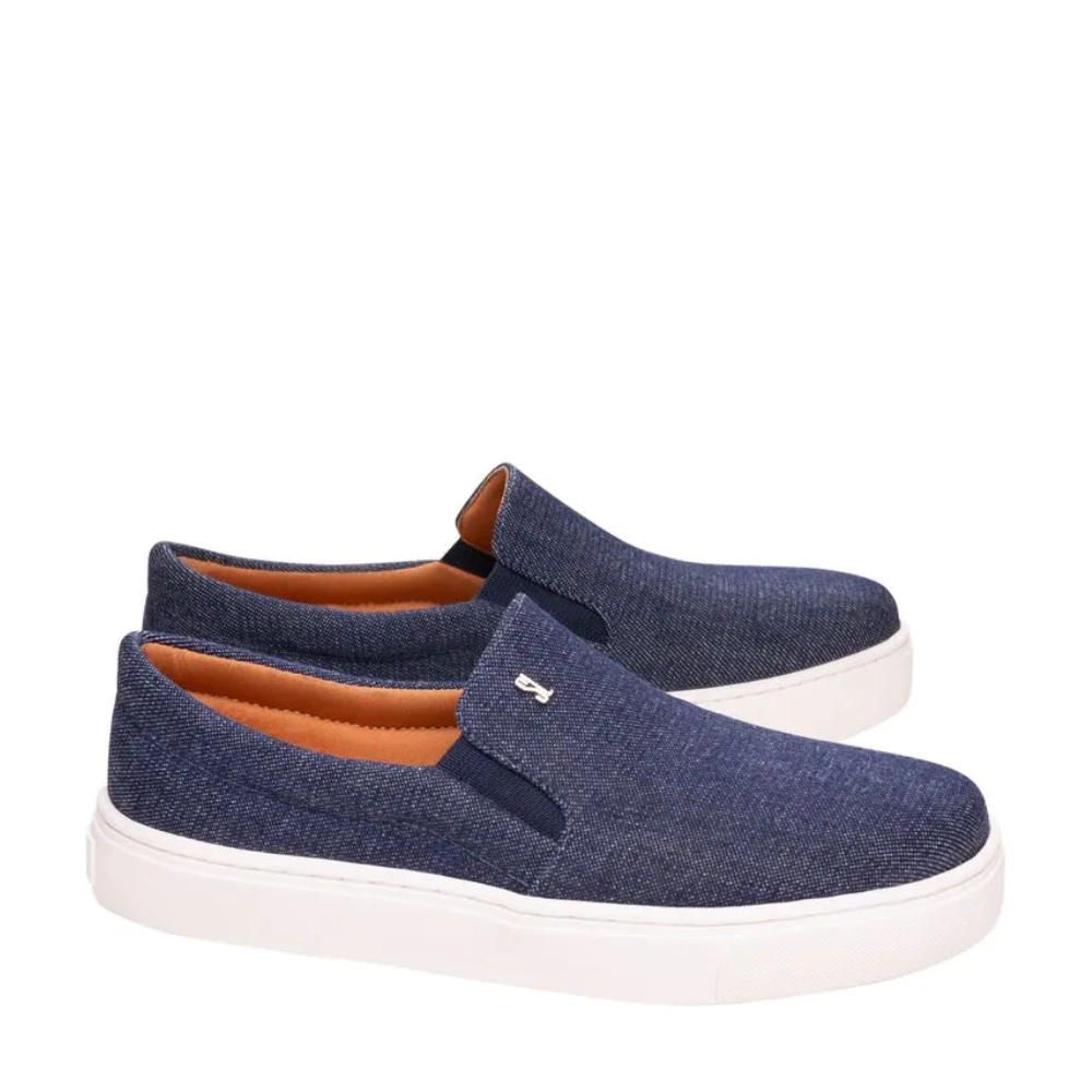 Tênis Slip on Azul Jeans - Santa Lolla - Imagem 2